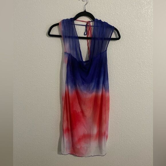 NWT- Gabrielle Union- red white and blue mesh bathing suit cover- Size Medium - Picture 1 of 8